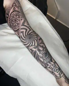 Geometric Mandala Blackwork Tattoo