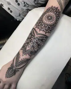 Mandala Black Work Tattoo