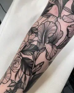Floral Blackwork Tattoo