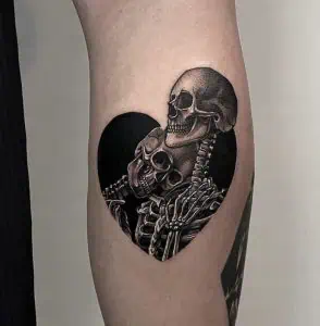 Skeleton love tattoo