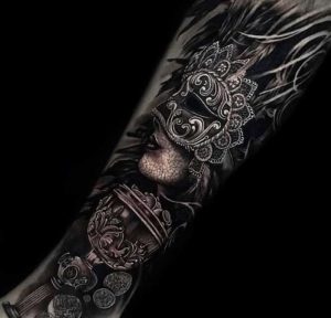 Mask tattoo