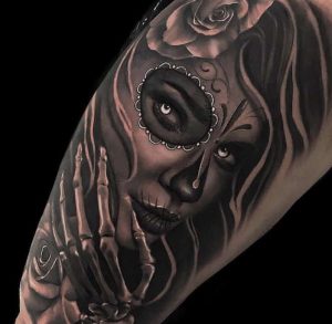 Maxican death tattoo