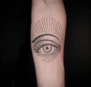 Eye etching tattoo