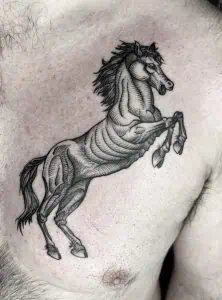 Engraving Horse Tattoo