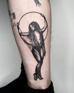 Woman Engraving Tattoo