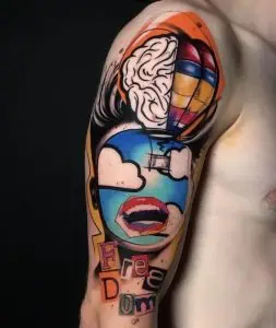 Abstract Hot Air Balloon Tattoo London
