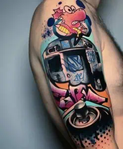 Subway Grafitti Abstract Tattoo