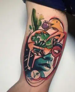 Abstract Tattoo on Upper Arm