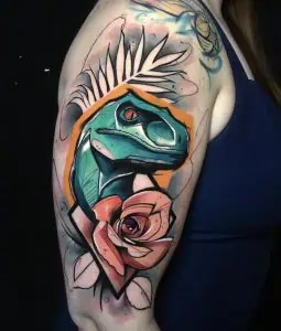 Abstract Tattoo London T-Rex