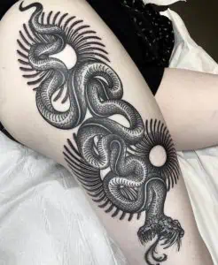 Blackwork Tattoo Snake