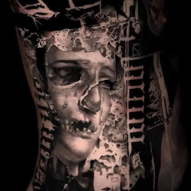 Black and Grey Hyper Realism Tattoo London