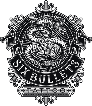 Six Bullets Tattoo logo