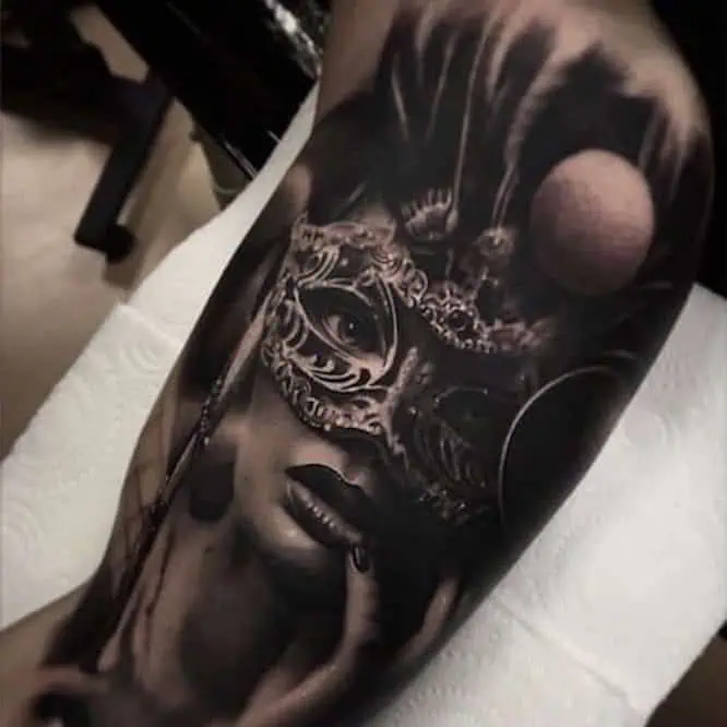 Black and grey realism tattoo style london