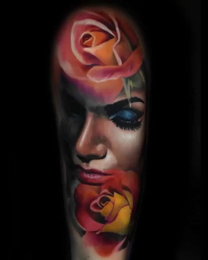 Colour tattoo style London