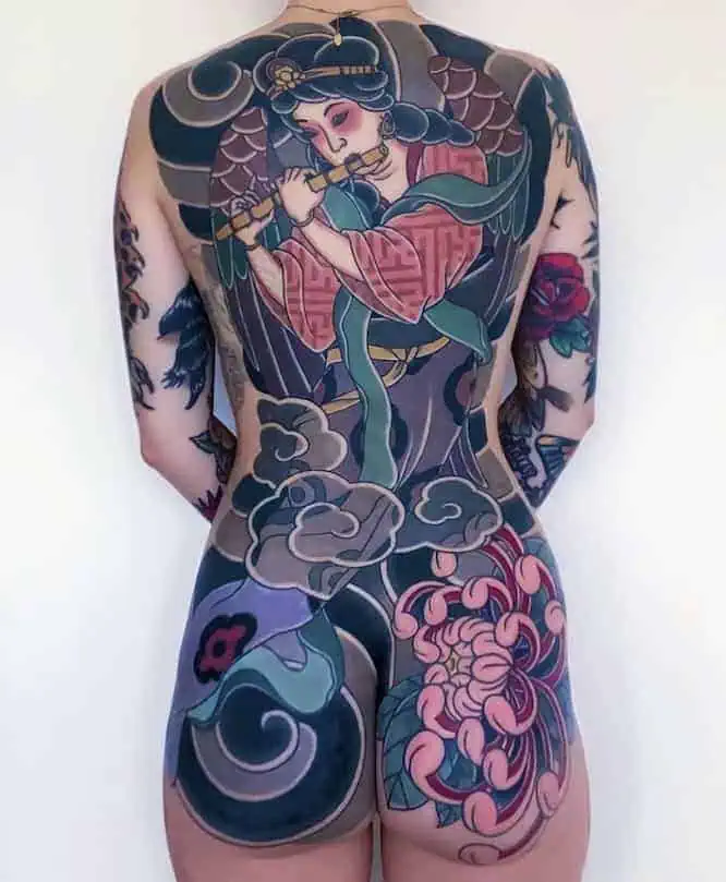 Irezumi traditional Japanese tattoo style London