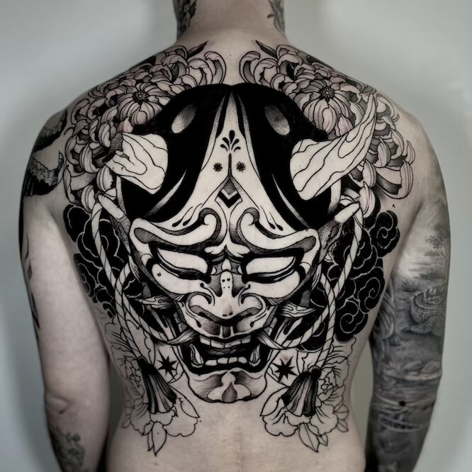Blackwork tattoos by Adrian