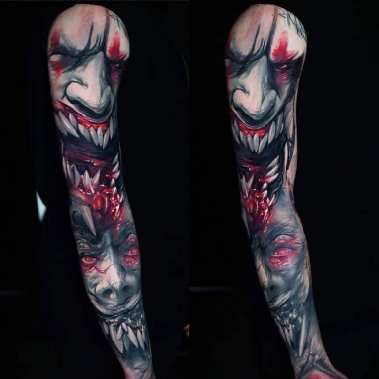 KAMIL MOCET TERCZYNSKI Colour Horror Themed Tattoos